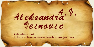 Aleksandra Veinović vizit kartica